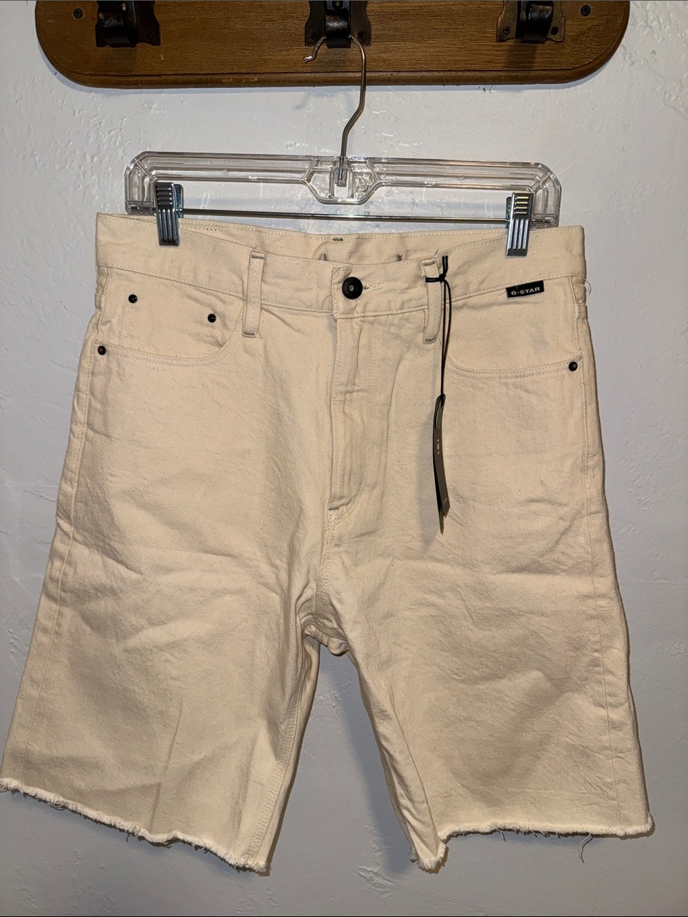 G-Star Cream Denim Women's Jean Shorts